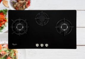 Product Bếp Gas Âm Whirlpool 90cm 3B Mặt Kính AKC930C/BLV, Đen