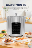 Product Nồi đa năng Sharp KN-MC90V-ST (Kèm 3 Phụ kiện Nồi Sứ, Khay Hấp Inox, Giá đỡ Inox)