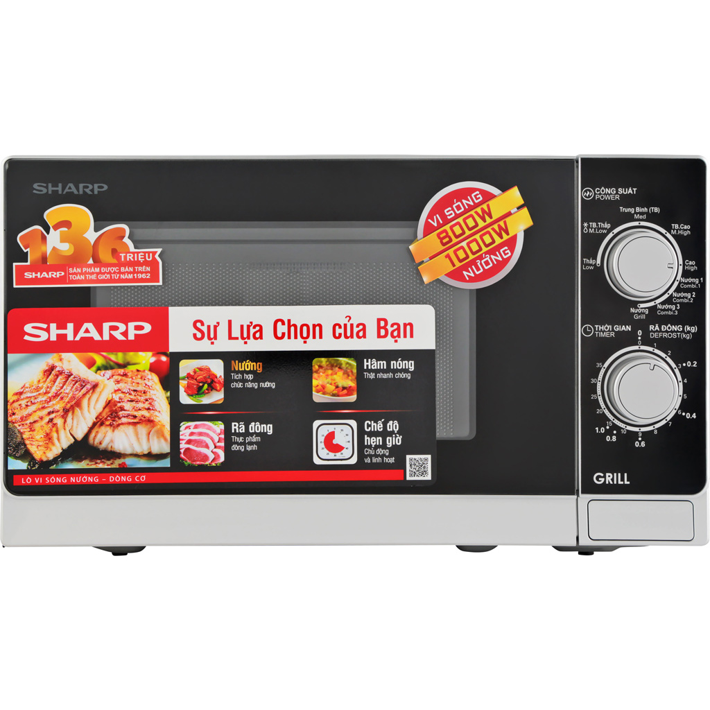 Product Lò vi sóng cơ có nướng Sharp 20 lít R-G222VN-S